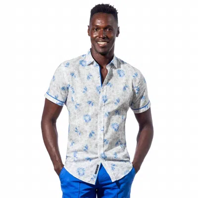 Eight X Lotus Breeze Linen Short Sleeve Shirt In White