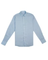 Eight X Men's 100% Linen Button Long Sleeve Button Down Shirt - Light Blue In Blue