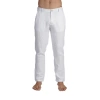Eight X Men's 100% Linen Slim Fit Pants - White In White
