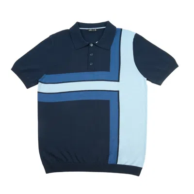 Eight X Men's Alignment Short Sleeve Knit Polo - Navy / Blue