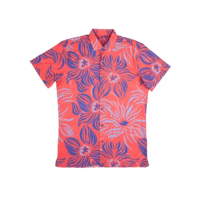 Eight X Men's Aloha Short Sleeve Button Down Shirt In Multi