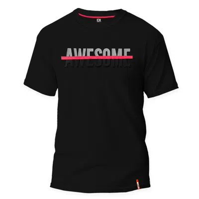 Eight X Men's Awesome  Street Silicone Textured T-shirt - Black