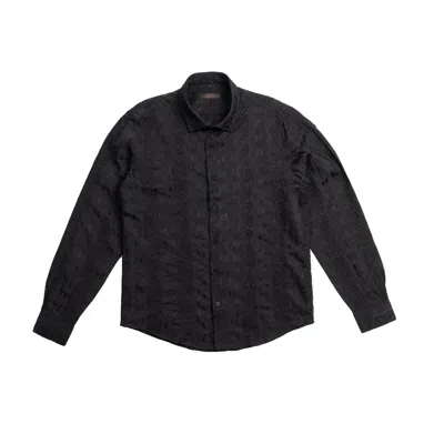 Eight X Men's Black Kavir Artisan Short Sleeve Button Up Shirt