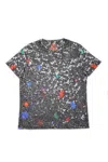 Eight X Men's Black Paint Splash Print T-shirt In Multi