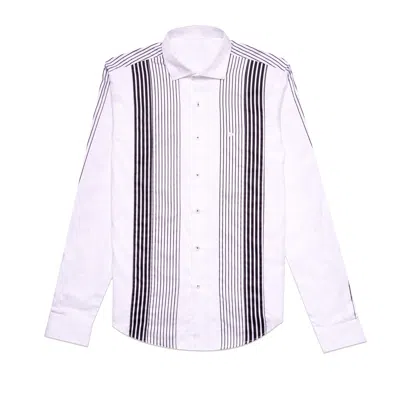Eight X Men's Black / White Relay Button Down Shirt In Black/white