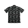 Eight X Men's Blue / Black Pixel Bloom Artisan Short Sleeve Button Up Shirt In Black
