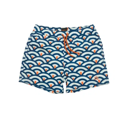 Eight X Men's Blue Cascade Swim Trunks
