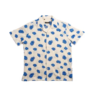 Eight X Men's Blue Sora Artisan Short Sleeve Button Up Shirt