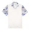 Eight X Men's Blue / White Azure Tapestry Short Sleeve Shirt + Shorts Matching Set In Blue/white