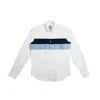 Eight X Men's Blue / White Haven Long Sleeve Button Up Shirt In White
