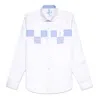 Eight X Men's Blue / White Minos Button Up Shirt - White/blue In Blue/white