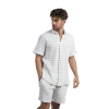Eight X Men's Blue / White Pacific Coast Short Sleeve Shirt + Shorts Matching Set In Blue/white