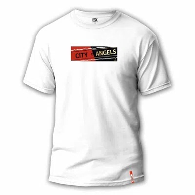 Eight X Men's City Of Angels Street T-shirt In White