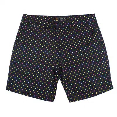Eight X Men's Colorful Squares Print Shorts In Black