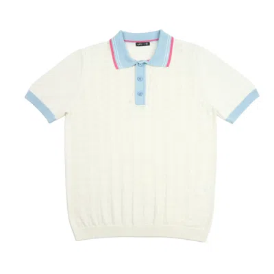 Eight X Men's Direction Short Sleeve Knit Polo - White