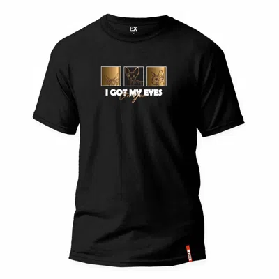 Eight X Men's Eyes On You Street T-shirt In Black