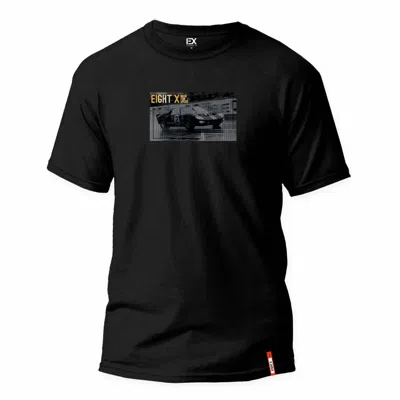 Eight X Men's Faster Than Ferrari Street T-shirt In Black In Multi