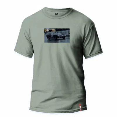 Eight X Men's Faster Than Ferrari Street T-shirt In Olive In Multi