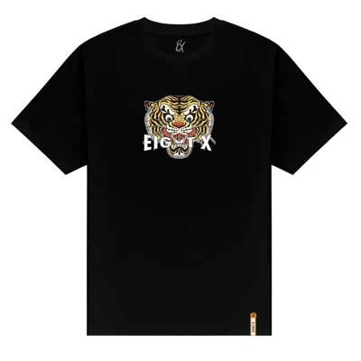 Eight X Men's Feline Graphic T-shirt In Black