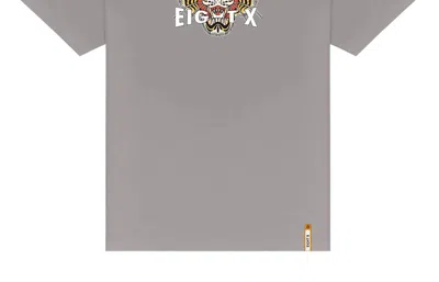 Eight X Men's Feline Graphic T-shirt In Grey
