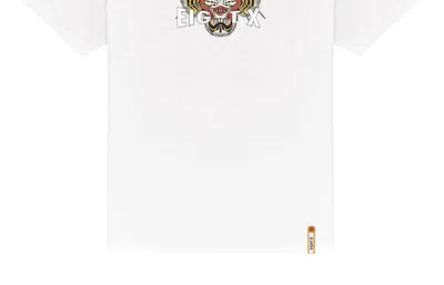 Eight X Men's Feline Graphic T-shirt In White