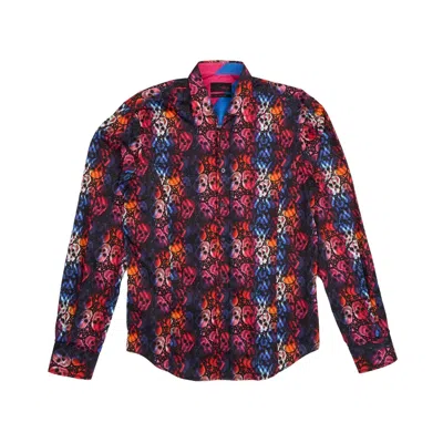 Eight X Men's Floating Skulls Button Down Shirt In Multi