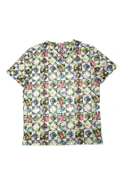 Eight X Men's Floral Print V-neck T-shirt In Multi