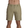 Eight X Men's Green 100% Linen Slim Fit Shorts - Olive In Green