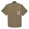 Eight X Men's Green Lucky Pocket Short Sleeve Button Up Shirt In Green