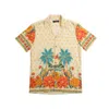 Eight X Men's Green / Yellow / Orange Havana Button Up Short Sleeve