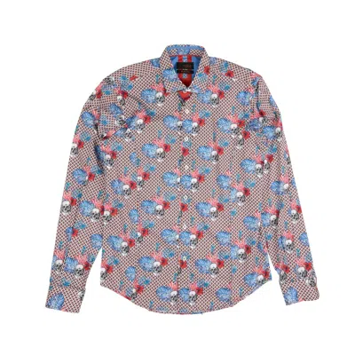 Eight X Men's Hibiscus Haunt Button Down Shirt In Pink