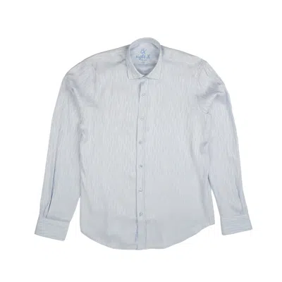 Eight X Men's Hot Streak Jacquard Button Down Shirt - Blue In Gray