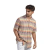 Eight X Men's Lantana Short Sleeve Button Up Shirt In Black/green/orange/red