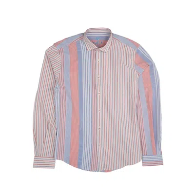 Eight X Men's Multi Striped Seersucker Button Down Shirt - Dusk