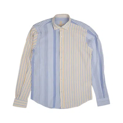 Eight X Men's Multi Striped Seersucker Button Down Shirt - Sunrise