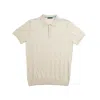 Eight X Men's Neutrals Argyle Knit Polo - Beige In Gray