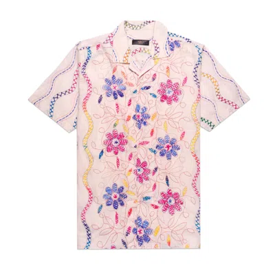 Eight X Men's Neutrals Basel Artisan Edition Short Sleeve Button Up Shirt