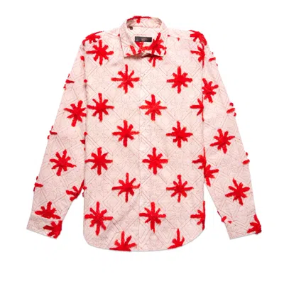 Eight X Men's Neutrals / Red Arcturus Artisan Edition Button Up Dress Shirt