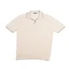 Eight X Men's Neutrals Sable Short Sleeve Knit Polo - Creme In Neutral