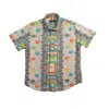 Eight X Men's Neutrals Solari Artisan Short Sleeve Button Up Shirt In Multi