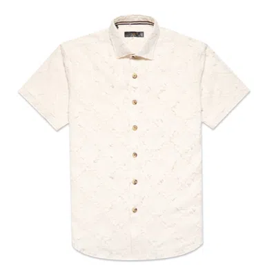Eight X Men's Neutrals Tufted Technique Short Sleeve Shirt + Shorts Matching Set