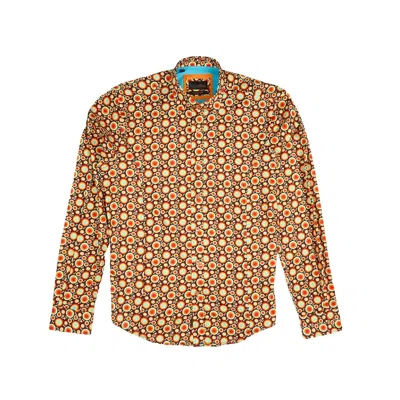 Eight X Men's Nuclei Button Down Shirt In Brown