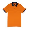 Eight X Men's Orange Polo With Double Sided Navy & Purple Grid Print Collar In Orange