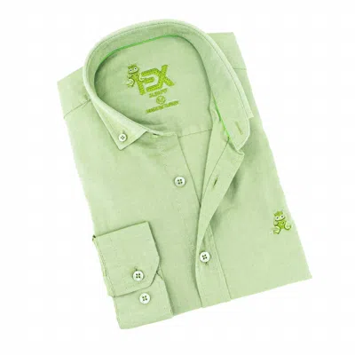 Eight X Men's Oxford Frog Button Down Shirt In Green