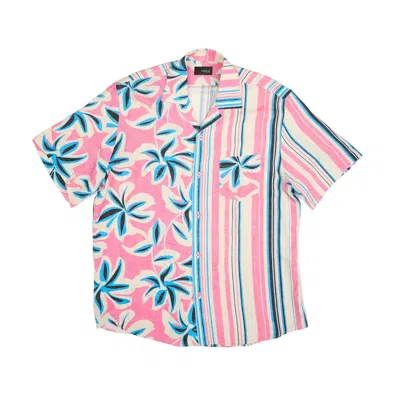 Eight X Men's Pink Paradise Relaxed Fit Short Sleeve Shirt