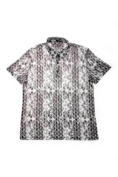 Eight X Men's Print Polo Shirt In Grey In Gray