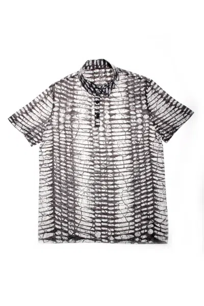 Eight X Men's Printed Polo Shirt In Grey In Gray