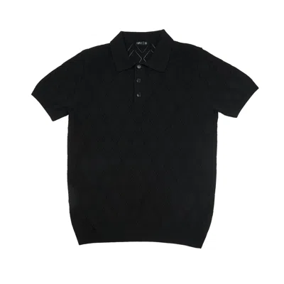 Eight X Men's Prism Short Sleeve Knit Polo - Black