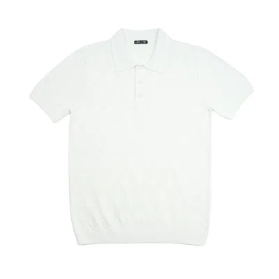 Eight X Men's Prism Short Sleeve Knit Polo - White