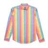 Eight X Men's Rainbow Striped Button Down Shirt